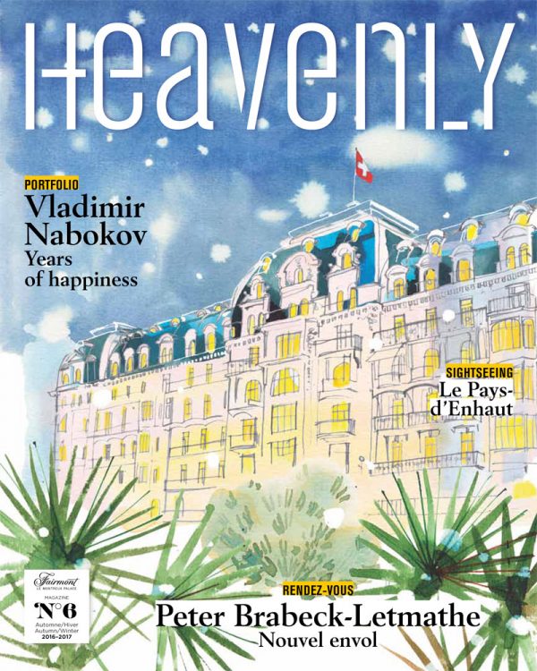 Fairmont Palace Hotel, 2016, illustrated cover for their magazine, Fall-Winter issue