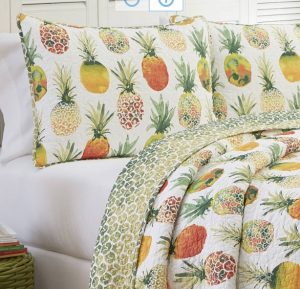 Pineapple print sold to WALMART USA and used for a bedding collection