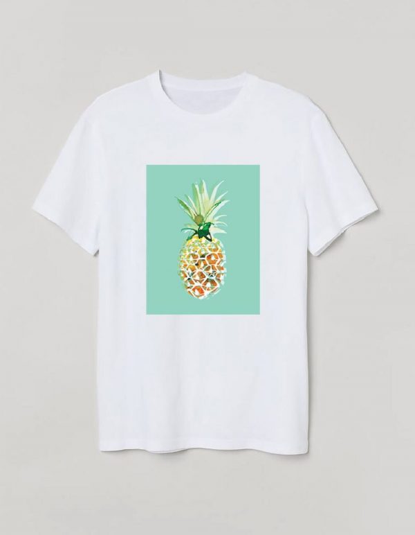 Printed unisex T-Shirt with pineapple
