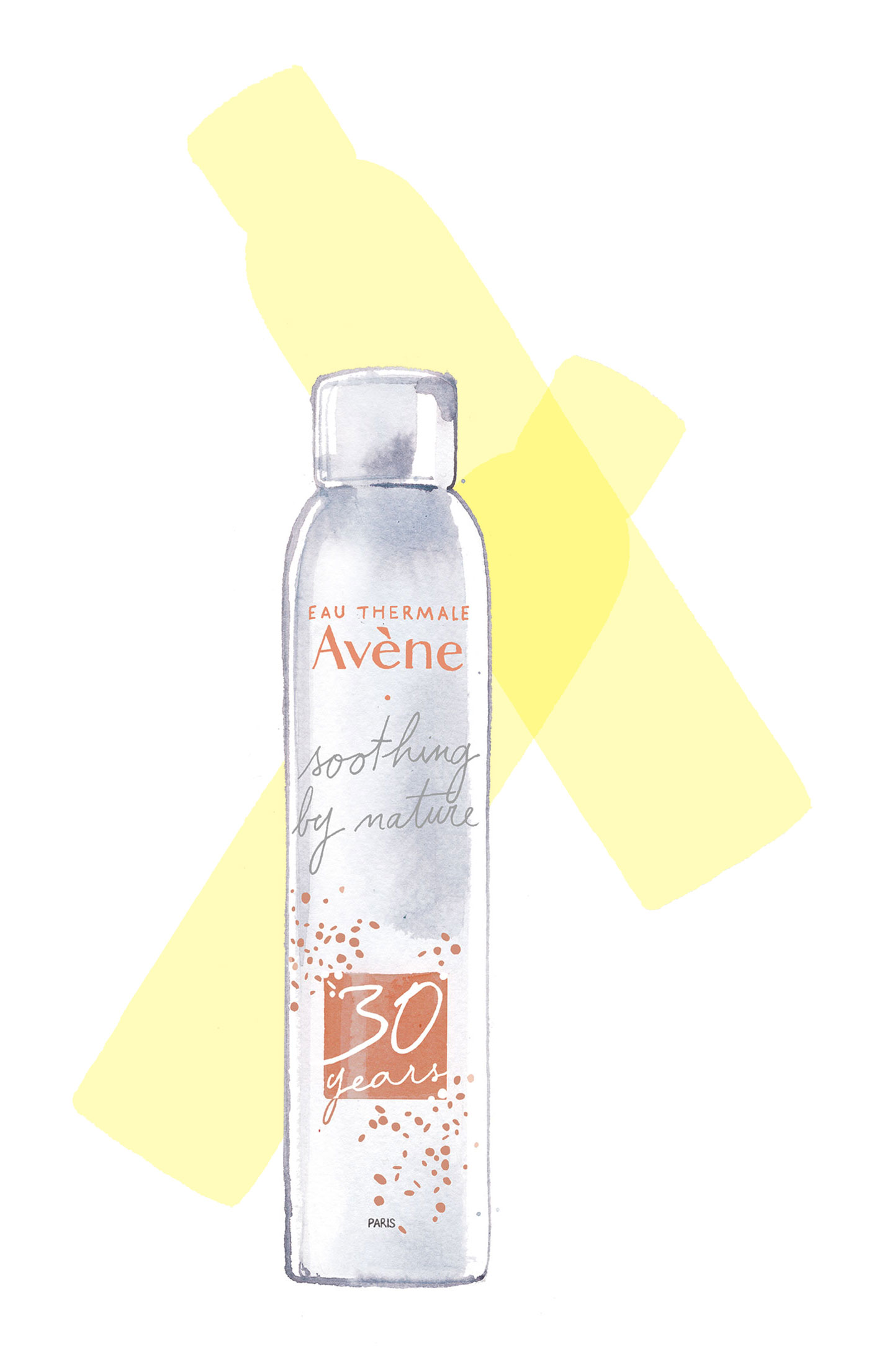 Illustration of Beauty Product Avene L'eau Thermale - Madame Figaro, 2019
