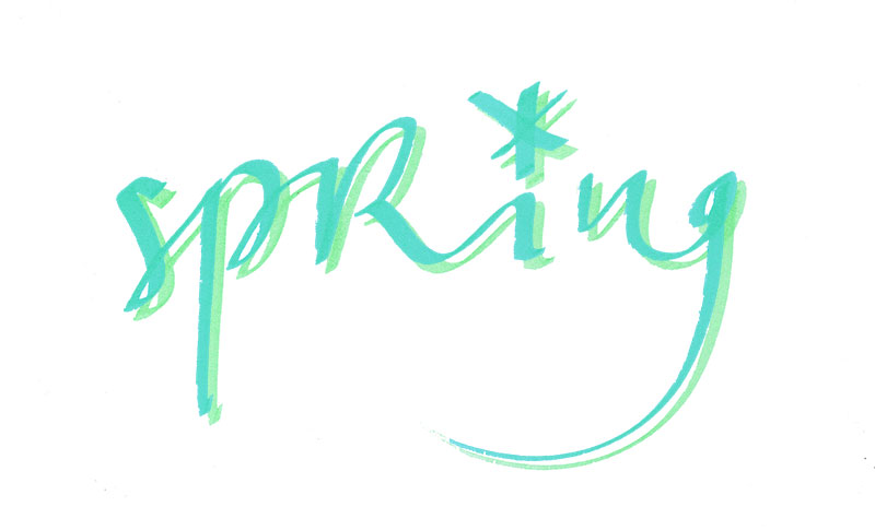 Handlettering Calligraphy Spring Title