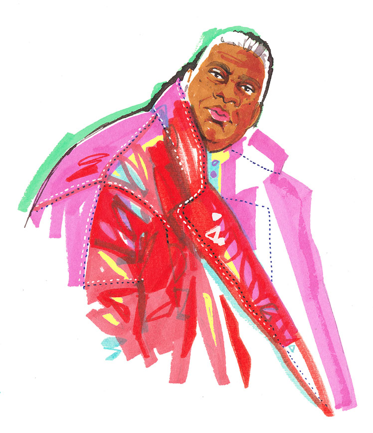 Illustrated Portrait of Andre Leon Talley